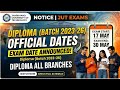 6th semester diploma Exam date || External viva date @NAYANCLASSES #jut #finalyear 