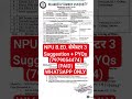 Nilambar Pitambar (NPU) B.Ed Semester 3rd Previous Year Question Paper Exam Preparation 2025 | B.ED.