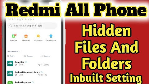 Mi Phone Hidden Files And Folders Settings | Redmi Note 6 Pro Hide app Setting #androidtips