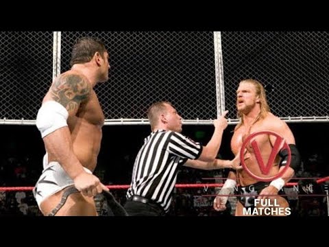 WWE Batista Vs Triple H Vengeance 2005 Hell In A Cell Match World Heavyweight Title 