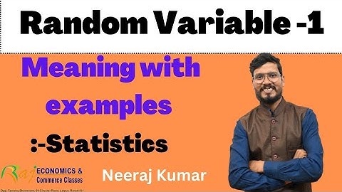 Random variable part 1 - meaning with example | Statistics | Economics | Maths