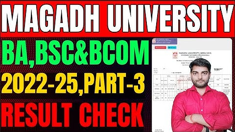Magadh University Ba,Bsc&Bcom Part-3 Result Kaise Check kare | Ba,Bsc&Bcom Part-3 Result kaise dekhe