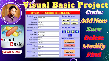 Create Save Update Delete and Search Student Profile Using Visual Basic 6 and Ms Access-Step by Step