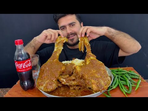 ASMR EATING SPICY 2 MUTTON LEG CURRY+WHITE RICE || REAL MUKBANG(NO TALKING)