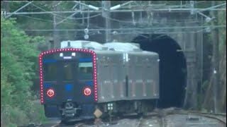 現川駅を発車するYC1系