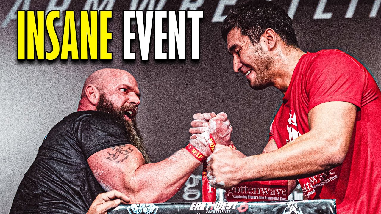 East vs West 6 Was AMAZING Arm Wrestling Event - YouTube