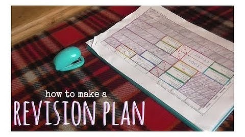 HOW TO: Make a Revision Plan
