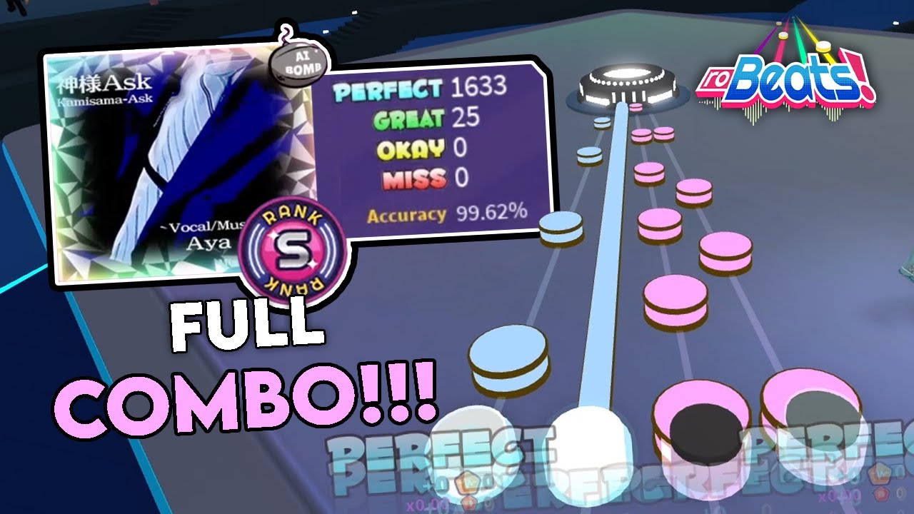 (FULL COMBO) Roblox RoBeats - God Ask (Hard) [25] [99.62%] / Rank S ...