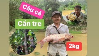 Câu Cá Trắm Trắng hơn 2kg bằng cần nứa cùng anh Đại với đủ loại mồi nông thôn