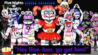 All voices with SUBTITLES | FNaF Sister Location (2018)