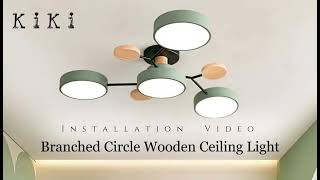 How To Install Branched Circle Wooden Ceiling Light