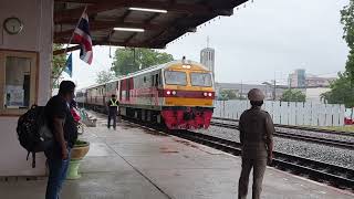 Hitachi 4521 ทำด่วนพิเศษทักษิณ 37/45 จอดบ้านโป่ง special express train 37/45