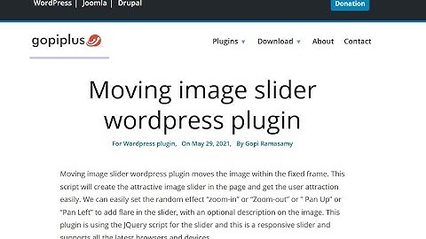 Moving image slider wordpress plugin (gopiplus.com)