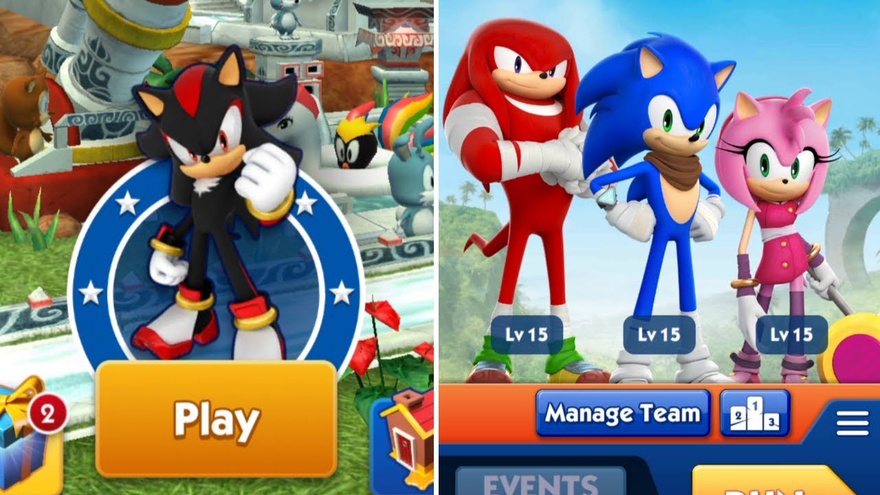 Sonic Dash VS Sonic Dash 2 Sonic Boom I Shadow VS Sonic VS Shadow VS ...