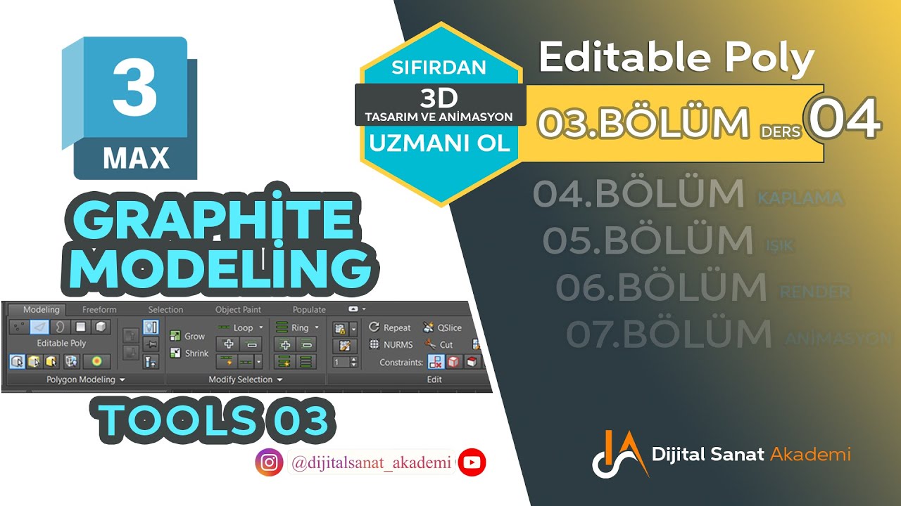 3ds Max I Modelleme I Graphite Modeling Tools I 004 - YouTube