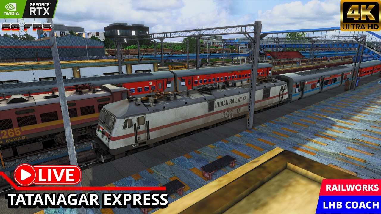 18190 TATANAGAR EXPRESS LIVE RAILWORKS..#indianrailways #railworks #gaming #live