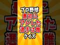 プロ野球 最初にアレした名選手クイズ