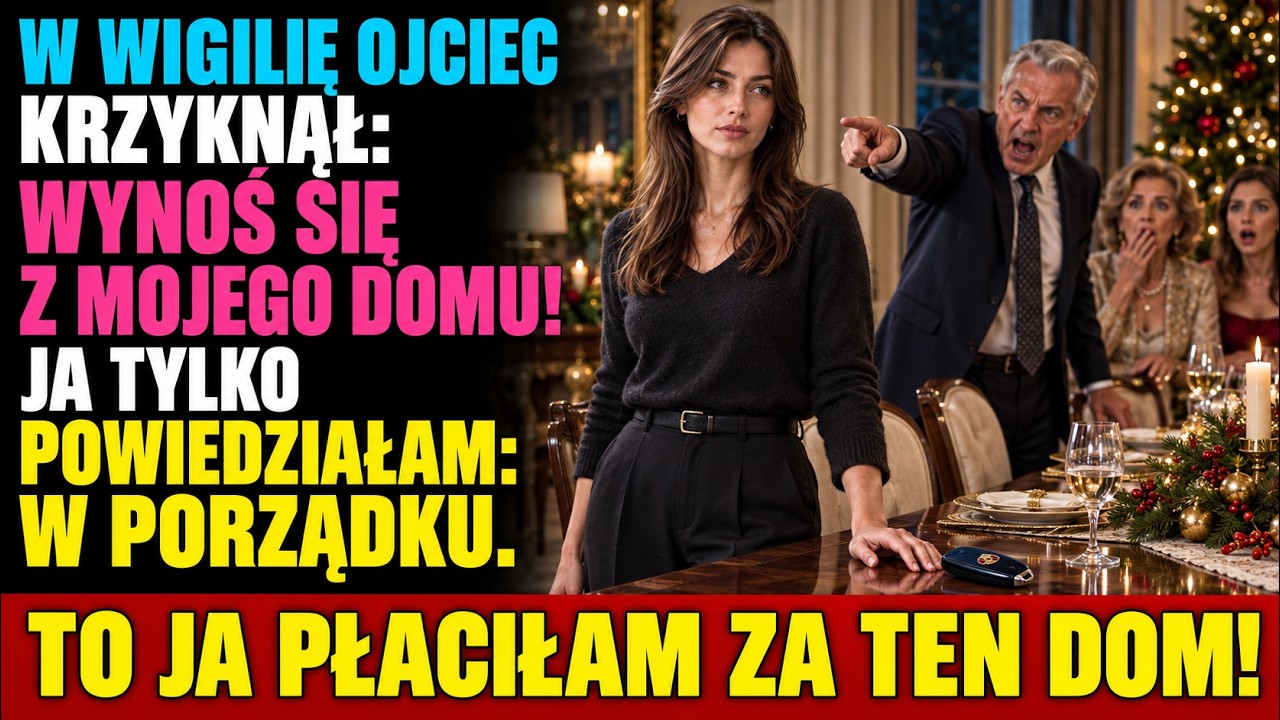 Kiedy podałam synowi kawałek sernika przy wigilijnym stole, mój ojciec nagle uderzył kieliszkiem o blat i krzyknął, że mam wynosić się z jego domu. W pokoju zapadła martwa cisza, a matka tylko...