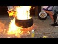 Tire Stretching with Fire!