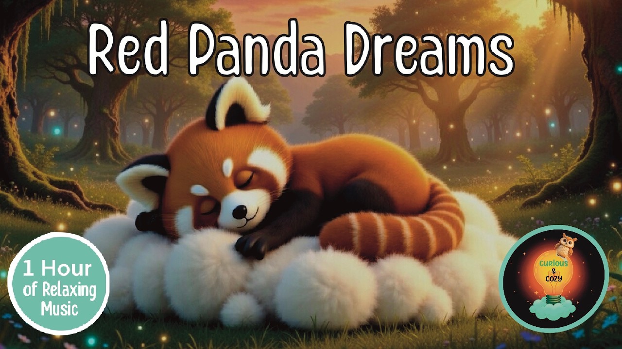 Red Panda Dreams: 1 Hour Sleep Music for Kids  Calming Harp and Violin Music | Soothing Lullabies