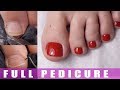 How to Paint Toenails Perfectly! | Pedicure At Home | Full Summer Pedicure