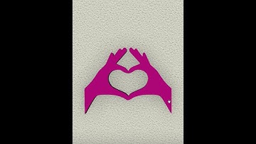 Panel Silhouette #19 Hand heart 2 change color  #art #secondlife #blender #animation #game