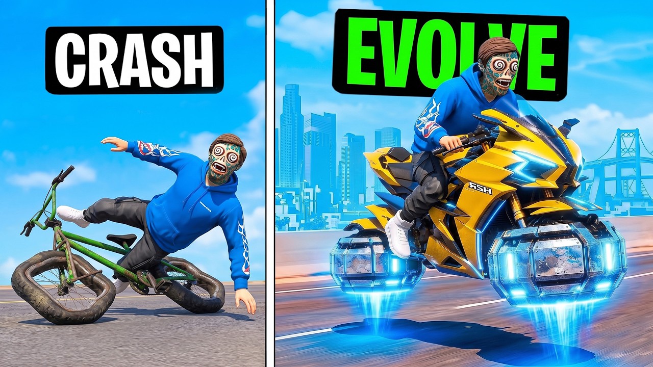 Every Time I Crash, My Bike EVOLVES in GTA!