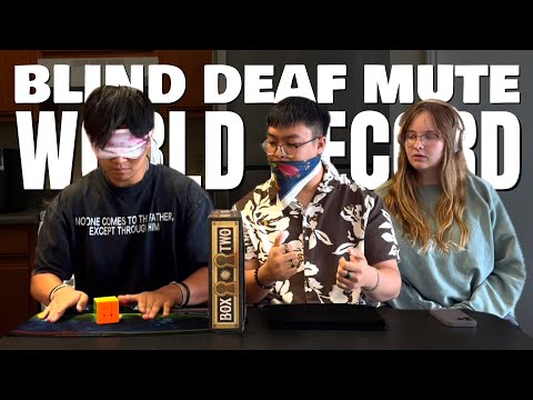 Rubik’s Cube Blind Deaf Mute World Record: 38.23