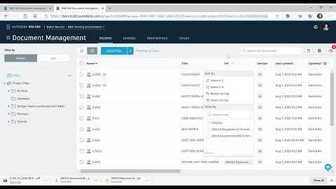 BIM 360 Plans Sets & Version Control