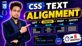 Learn CSS text-align Property | Left, Right, Center & Justify