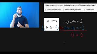 Number of solutions to a system of equations algebraically (ASL)