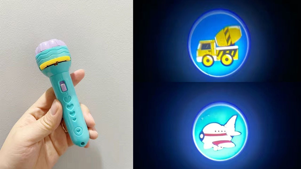 jigang Projector Torch Flashlight Toy Light Up Projection Lamp Sleeping Stories Perform Toy for Kids Children 