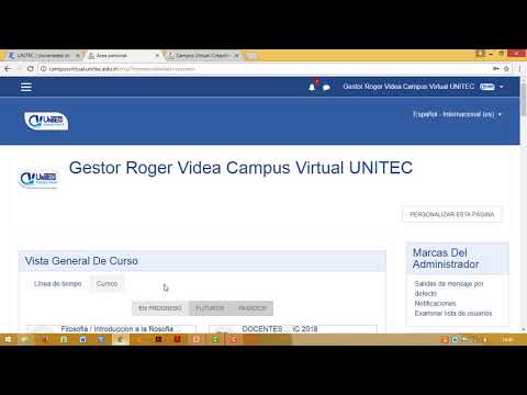 Taller Campus Virtual Gestor Docente UNITEC
