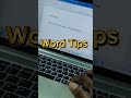 MS Word Typing Tips#viral#Shorts