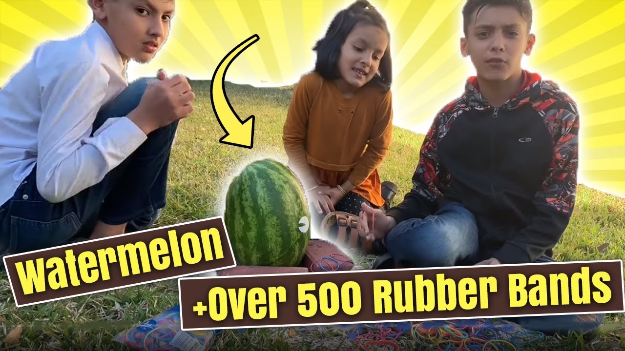 Watermelon+Over 500 Rubber Bands The Great Watermelon Challenge(s