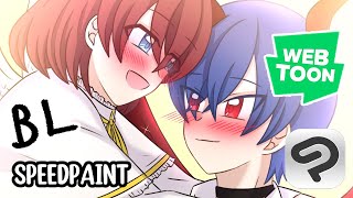 [SPEEDPAINT] BL WEBTOON | Halloween 2023 Angel and Devil Illustration making | Clip Studio Paint