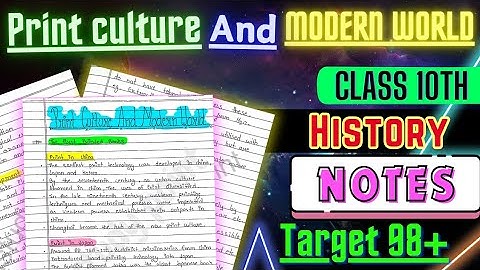 | Print culture and modern world| Class 10 | Toppers Notes | History Ch-4| ‎@Edustudy_point
