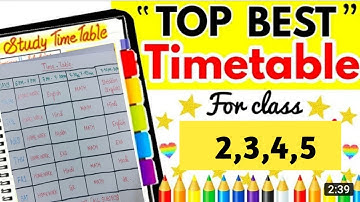 Study time table for class- 2! How to prepare your kids for annual exam