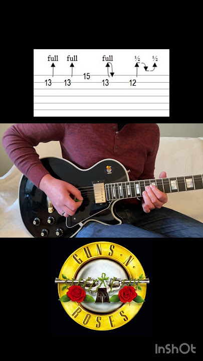 Guns N’ Roses - Paradise City Intro Lead Guitar Tab #shorts #gibson #guitarcover #gunsnroses