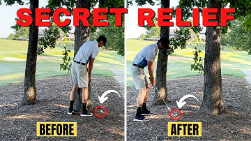 I Play Left-Handed to get FREE RELIEF from Cart Path and Tree | Golf Rules Explained