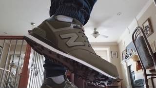 New Balance ML574GPD Military Green On Feet - YouTube