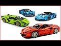 COMPILATION LEGO TECHNIC Top 4 Cars of All Time Ferrari 488 - Lamborghini Centario - Buggati Chiron