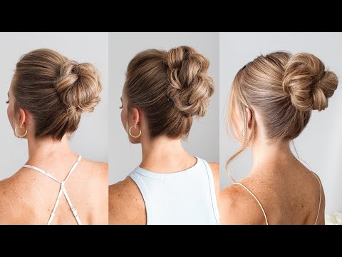 3 FALL HIGH BUNS 🍁 | Easy Hairstyles | Missy Sue