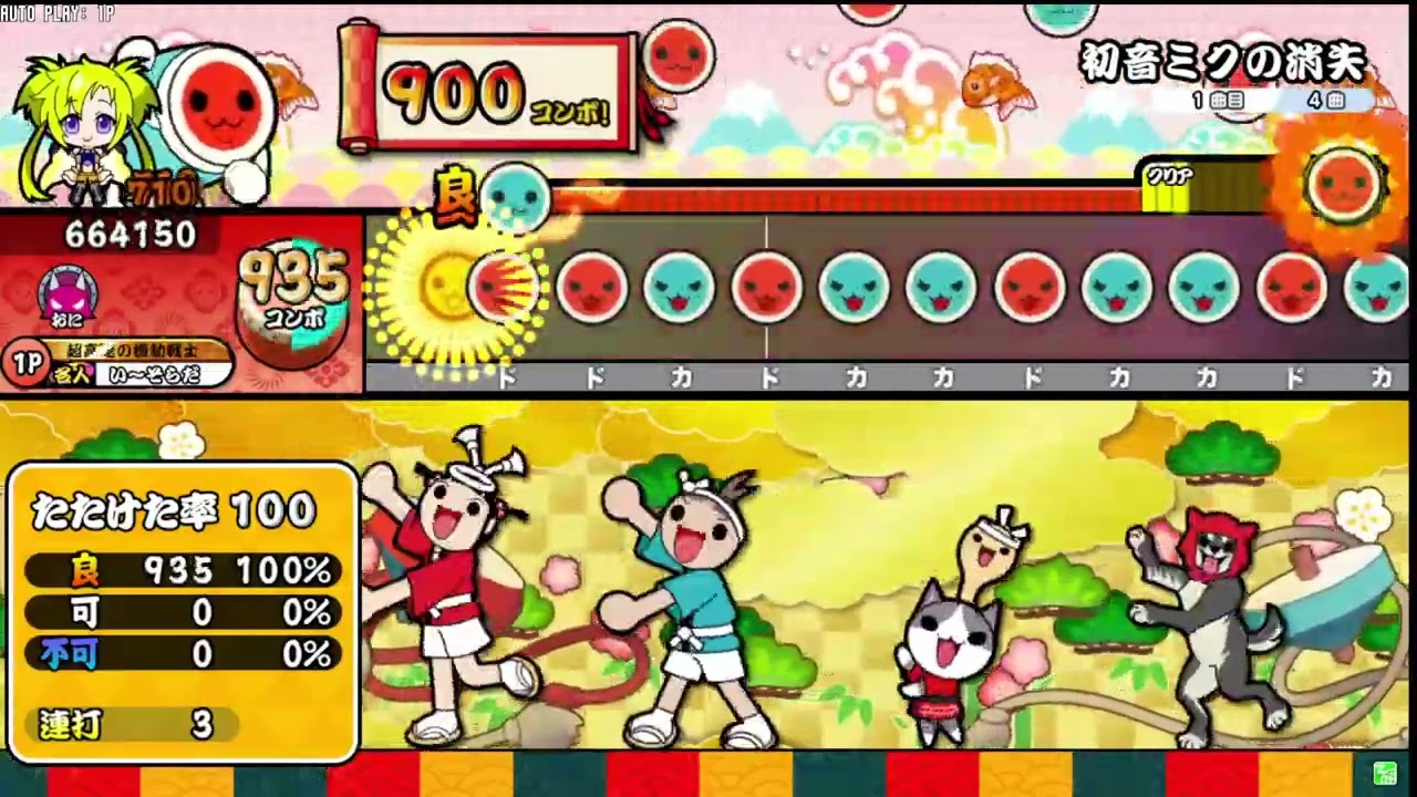 【創作譜面/1425コンボ】初音ミクの消失