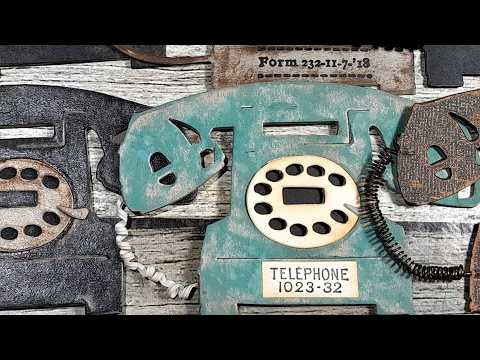 Vintage Telephone BigZ Die by Tim Holtz - Playing with Older Sizzix Dies