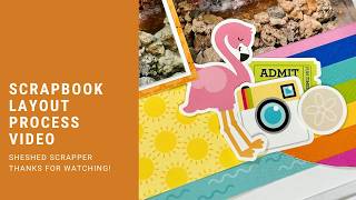 Two Page Scrapbook Layout Process Summer Fun Doodlebug