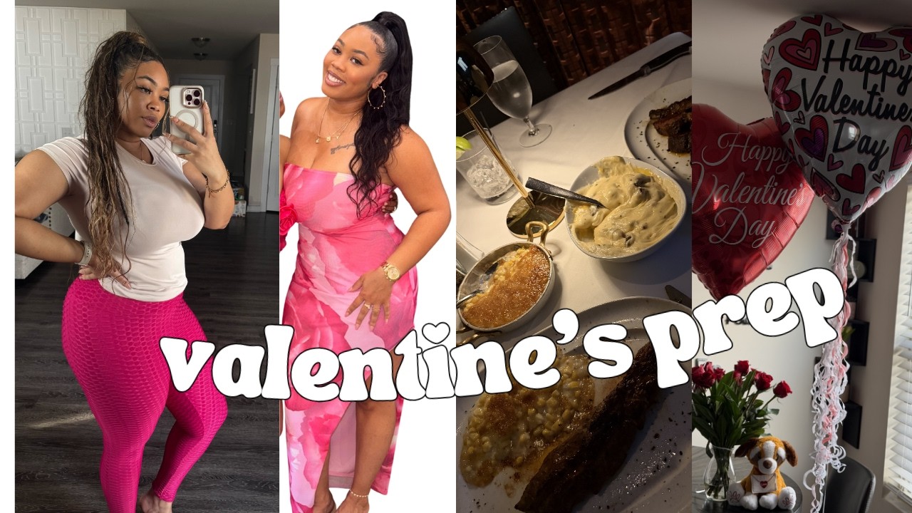 Dina Diaries | Valentine’s Day Prep | Pedicure, Pink Makeup Look, Shopping, Dress Options,  Steak 48