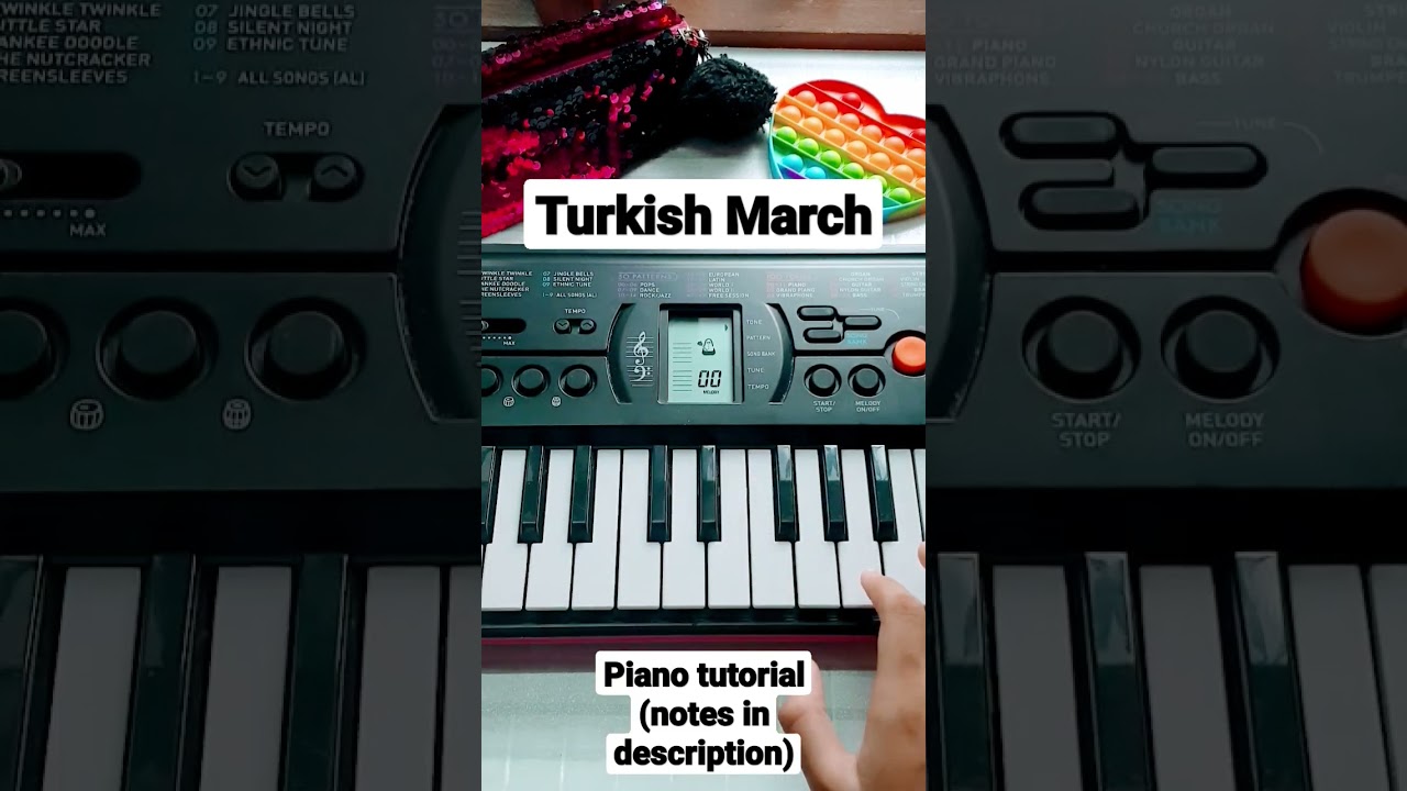 Mozart - Rondo Alla Turca (Turkish March) İSTİKLAL MARŞ'I - Piano tutorial 