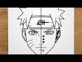 How to draw NARUTO X PAIN step by step, EASY