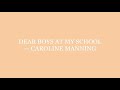 Dear Boys At My School - Caroline Manning | Lyrics